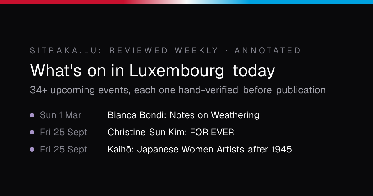 Events in Luxembourg Today: What's On