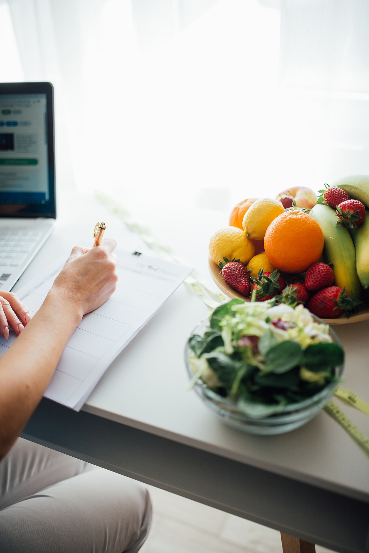 Fresh fruit and vegetables for balanced meal planning