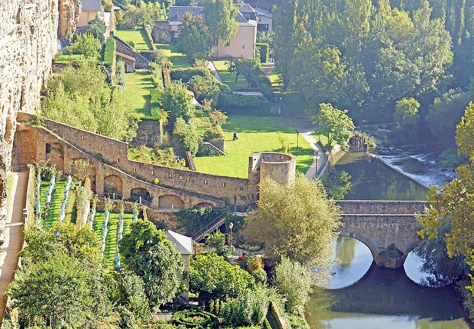 The Alzette valley and the Grund district below the old fortifications